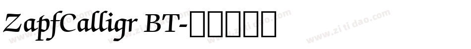 ZapfCalligr BT字体转换